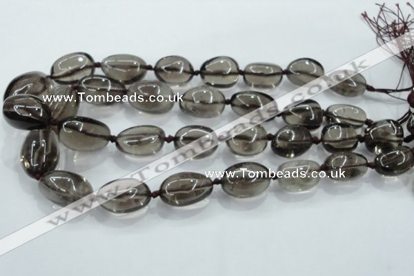 CNG355 15.5 inches 15*20mm - 25*30mm nuggets smoky quartz beads