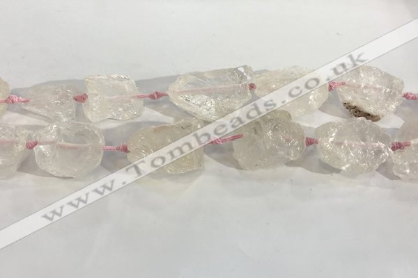 CNG3559 15.5 inches 18*20mm - 25*30mm nuggets rough rose quartz beads