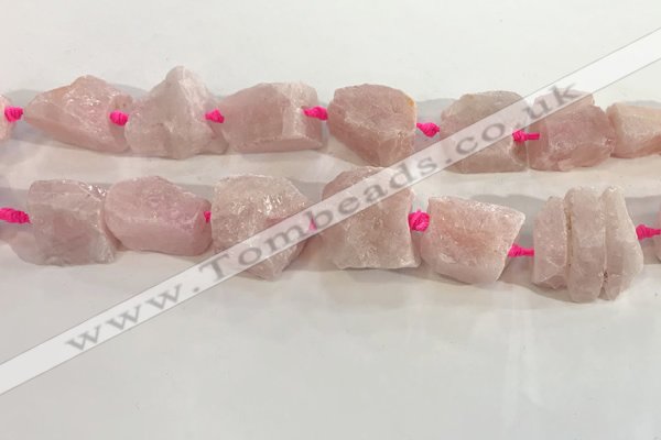 CNG3561 15.5 inches 18*20mm - 25*30mm nuggets rough rose quartz beads