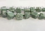 CNG3565 18*20mm - 25*30mm nuggets rough green aventurine beads