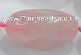 CNG358 15.5 inches 25*40mm - 40*60mm nuggets rose quartz beads