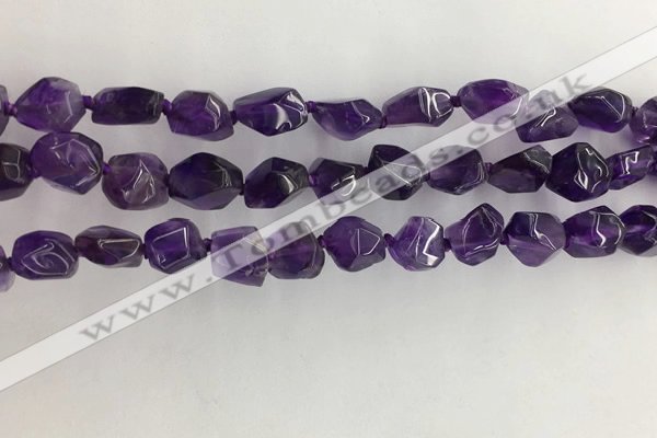 CNG3581 15.5 inches 8*10mm - 10*12mm nuggets amethyst beads