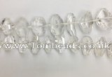 CNG3594 15*25mm - 25*35mm faceted nuggets white crystal beads