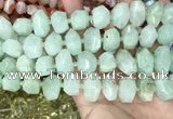 CNG3608 15.5 inches 13*20mm - 15*24mm faceted nuggets light prehnite beads