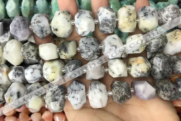 CNG3611 15.5 inches 13*20mm - 15*24mm faceted nuggets white opal beads