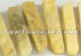 CNG3631 15.5 inches 5*30mm - 8*35mm sticks druzy agate beads