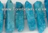 CNG3632 15.5 inches 5*30mm - 8*35mm sticks druzy agate beads