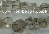 CNG366 15.5 inches 10*20mm faceted nuggets smoky quartz beads