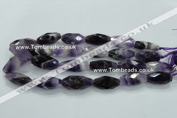 CNG372 15.5 inches 16*35mm faceted nuggets amethyst beads