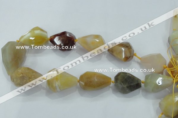 CNG378 15.5 inches 18*22mm – 25*38mm faceted nuggets agate beads