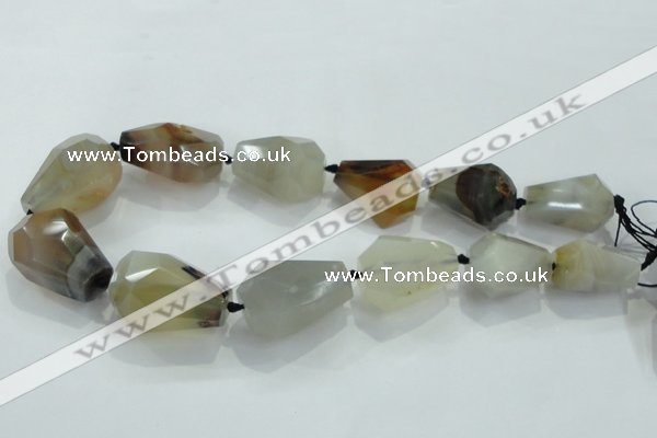 CNG379 15.5 inches 18*22mm – 25*38mm faceted nuggets agate beads