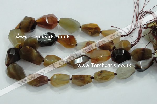 CNG383 15.5 inches 18*24mm – 25*32mm faceted nuggets agate beads