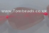 CNG385 15.5 inches 20*30mm – 25*35mm faceted nuggets rose quartz beads