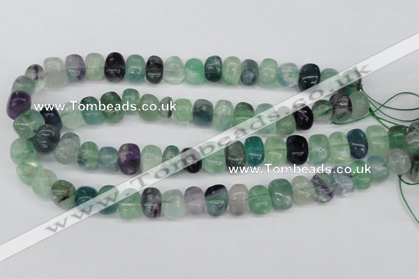 CNG39 15.5 inches 11*15mm nuggets fluorite gemstone beads