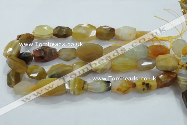 CNG396 15.5 inches 15*25mm – 22*30mm faceted nuggets agate beads