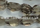 CNG401 15.5 inches 15*20mm faceted nuggets smoky quartz beads