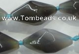 CNG412 15.5 inches 15*20mm - 18*35mm nuggets grey agate gemstone beads