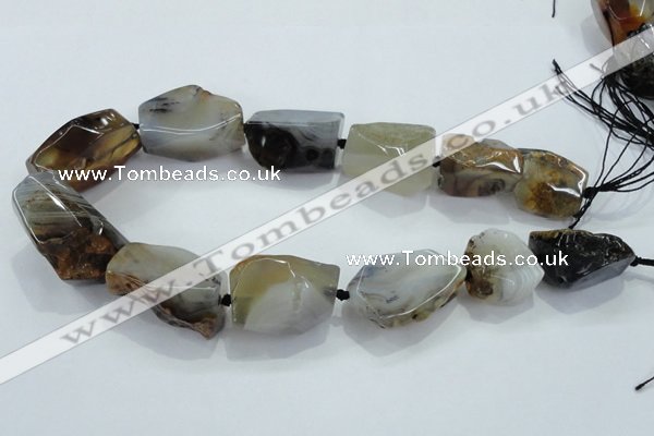 CNG413 15.5 inches 18*20mm - 25*35mm nuggets agate gemstone beads