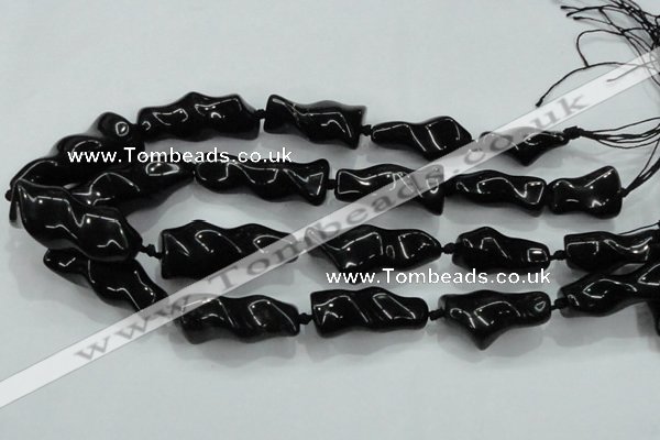 CNG423 15.5 inches 15*20mm - 25*50mm nuggets obsidian beads