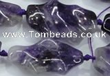 CNG424 15.5 inches 20*30mm - 25*50mm nuggets amethyst beads