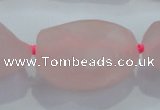 CNG434 15.5 inches 20*30mm – 25*48mm nuggets rose quartz beads