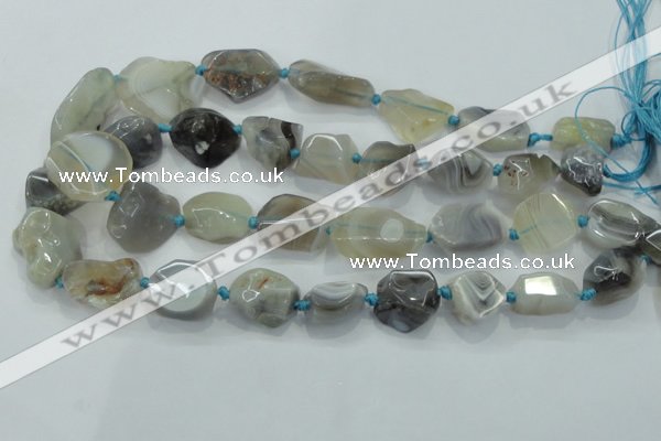 CNG442 15.5 inches 12*16mm – 20*25mm nuggets agate gemstone beads