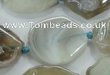 CNG451 15.5 inches 20*28mm - 30*42mm nuggets agate gemstone beads