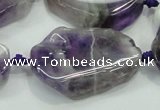 CNG453 15.5 inches 20*25mm - 25*40mm nuggets amethyst gemstone beads