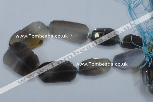 CNG458 15.5 inches 20*30mm - 40*60mm nuggets agate gemstone beads