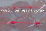 CNG465 15.5 inches 13*18mm - 20*30mm nuggets rose quartz beads