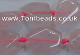 CNG465 15.5 inches 13*18mm - 20*30mm nuggets rose quartz beads