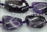 CNG466 15.5 inches 15*20mm - 20*35mm nuggets amethyst beads