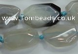 CNG467 15.5 inches 15*20mm - 20*35mm nuggets agate beads