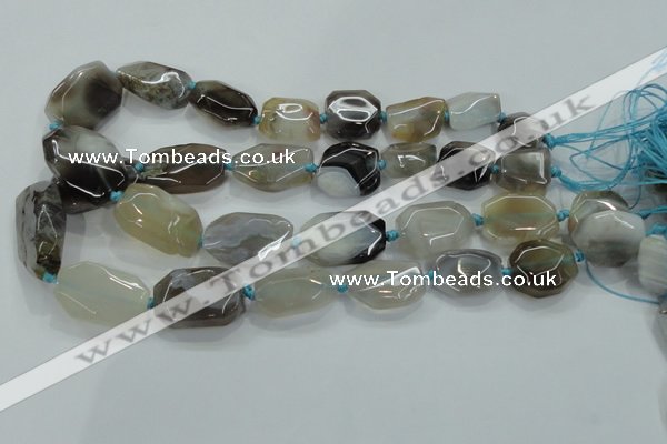 CNG467 15.5 inches 15*20mm - 20*35mm nuggets agate beads