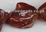 CNG49 15.5 inches 28*32mm nuggets red agate gemstone beads