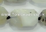 CNG491 15 inches 18*25mm – 30*35mm twisted & faceted nuggets agate beads