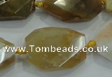 CNG493 15 inches 15*20mm – 20*32mm twisted & faceted nuggets agate beads