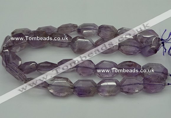 CNG5001 15.5 inches 18*25mm - 22*30mm faceted freeform amethyst beads