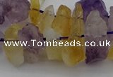 CNG5015 15.5 inches 12*18mm - 15*25mm nuggets amethyst & citrine beads