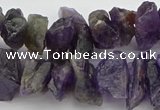 CNG5032 15.5 inches 8*25mm - 12*40mm nuggets amethyst beads