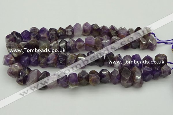 CNG5052 13*18mm - 15*20mm faceted nuggets dogtooth amethyst beads