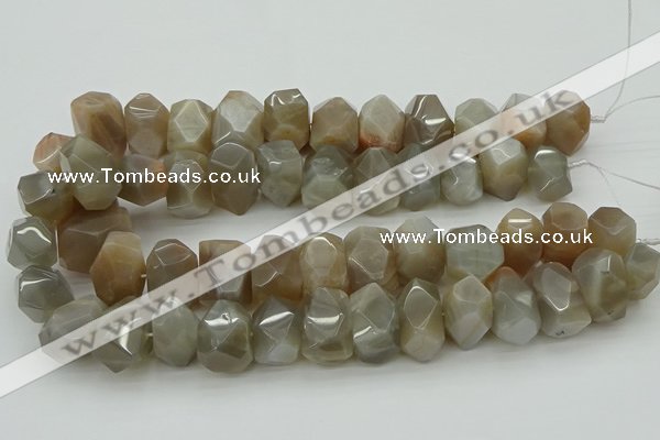 CNG5056 15.5 inches 15*20mm - 16*25mm faceted nuggets moonstone beads