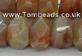 CNG5060 15.5 inches 15*20mm - 16*25mm faceted nuggets sunstone beads