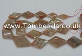 CNG5064 15.5 inches 20*30mm - 35*45mm faceted freeform sunstone beads