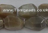 CNG5089 15.5 inches 13*18mm - 15*25mm faceted nuggets sunstone beads