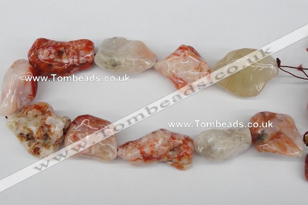 CNG51 15.5 inches 25*35mm nuggets agate gemstone beads