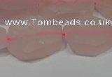 CNG5114 15.5 inches 14*20mm - 18*25mm freeform matte rose quartz beads