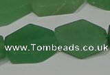 CNG5124 14*20mm - 18*25mm freeform matte green aventurine beads