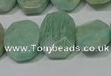 CNG5140 15.5 inches 15*18mm - 15*20mm faceted freeform amazonite beads