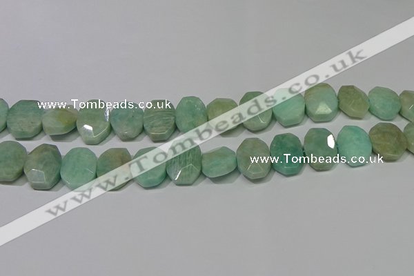 CNG5140 15.5 inches 15*18mm - 15*20mm faceted freeform amazonite beads